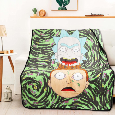 Rick And Morty Melt Together 46"x60" Throw Blanket